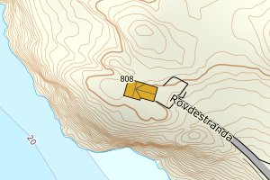 Kartbilde fra WMS-tjeneste av avviket