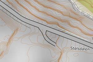 Kartbilde fra WMS-tjeneste av avviket