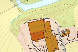 Kartbilde fra WMS-tjeneste av avviket