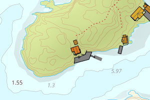 Kartbilde fra WMS-tjeneste av avviket