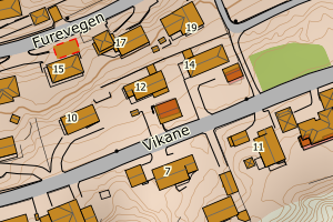Kartbilde fra WMS-tjeneste av avviket