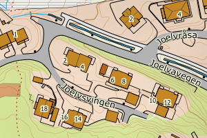 Kartbilde fra WMS-tjeneste av avviket