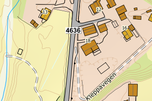 Kartbilde fra WMS-tjeneste av avviket