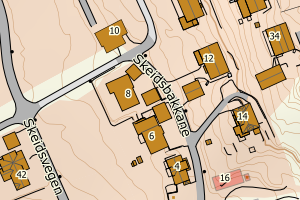 Kartbilde fra WMS-tjeneste av avviket