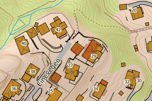 Kartbilde fra WMS-tjeneste av avviket