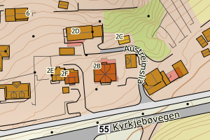 Kartbilde fra WMS-tjeneste av avviket