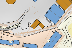 Kartbilde fra WMS-tjeneste av avviket