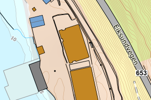 Kartbilde fra WMS-tjeneste av avviket