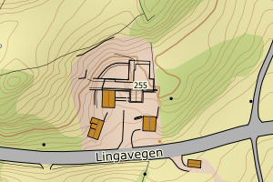 Kartbilde fra WMS-tjeneste av avviket