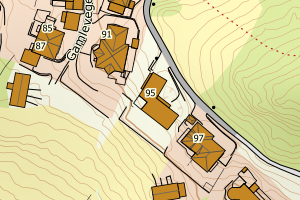 Kartbilde fra WMS-tjeneste av avviket