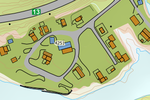 Kartbilde fra WMS-tjeneste av avviket