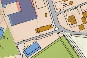 Kartbilde fra WMS-tjeneste av avviket