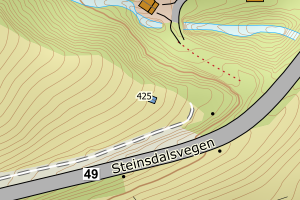 Kartbilde fra WMS-tjeneste av avviket