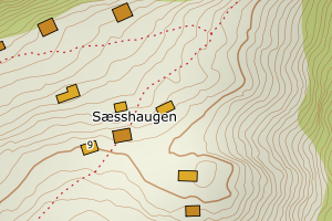 Kartbilde fra WMS-tjeneste av avviket