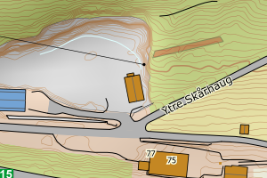 Kartbilde fra WMS-tjeneste av avviket
