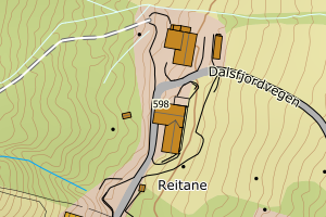 Kartbilde fra WMS-tjeneste av avviket