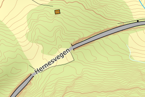 Kartbilde fra WMS-tjeneste av avviket