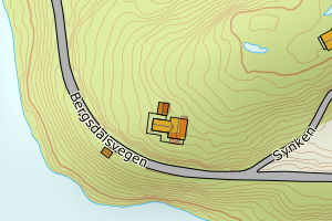 Kartbilde fra WMS-tjeneste av avviket