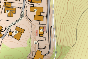 Kartbilde fra WMS-tjeneste av avviket