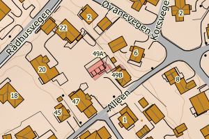 Kartbilde fra WMS-tjeneste av avviket