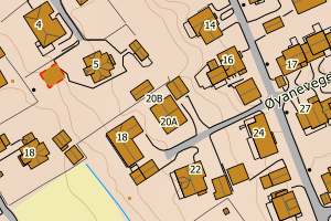 Kartbilde fra WMS-tjeneste av avviket