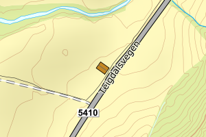 Kartbilde fra WMS-tjeneste av avviket