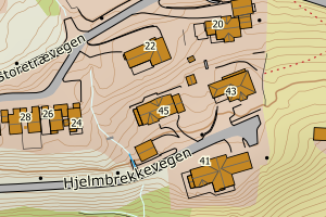 Kartbilde fra WMS-tjeneste av avviket