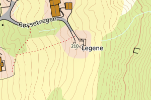 Kartbilde fra WMS-tjeneste av avviket