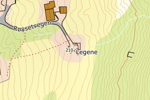 Kartbilde fra WMS-tjeneste av avviket