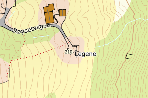 Kartbilde fra WMS-tjeneste av avviket