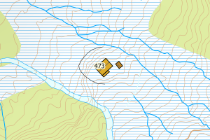 Kartbilde fra WMS-tjeneste av avviket