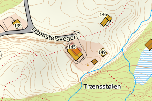 Kartbilde fra WMS-tjeneste av avviket