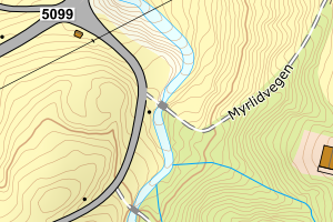 Kartbilde fra WMS-tjeneste av avviket