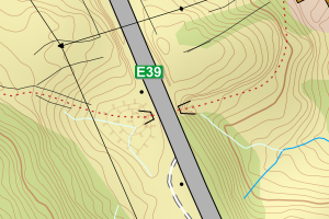 Kartbilde fra WMS-tjeneste av avviket