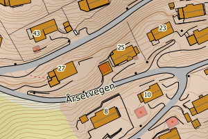 Kartbilde fra WMS-tjeneste av avviket