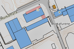 Kartbilde fra WMS-tjeneste av avviket