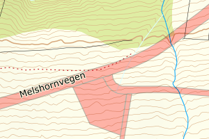 Kartbilde fra WMS-tjeneste av avviket