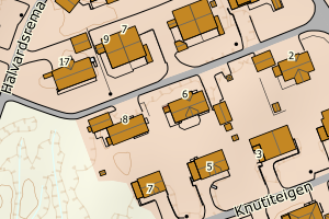 Kartbilde fra WMS-tjeneste av avviket