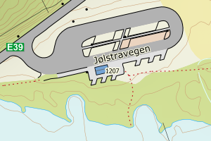 Kartbilde fra WMS-tjeneste av avviket