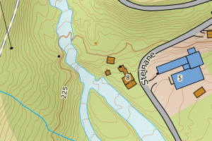 Kartbilde fra WMS-tjeneste av avviket