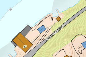 Kartbilde fra WMS-tjeneste av avviket