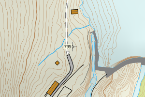 Kartbilde fra WMS-tjeneste av avviket