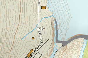 Kartbilde fra WMS-tjeneste av avviket