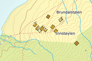 Kartbilde fra WMS-tjeneste av avviket