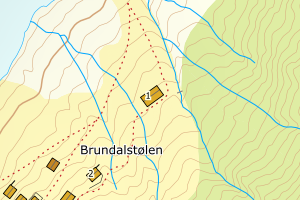 Kartbilde fra WMS-tjeneste av avviket