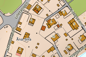 Kartbilde fra WMS-tjeneste av avviket