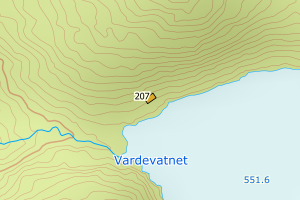 Kartbilde fra WMS-tjeneste av avviket