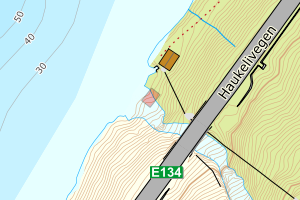 Kartbilde fra WMS-tjeneste av avviket