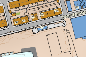 Kartbilde fra WMS-tjeneste av avviket