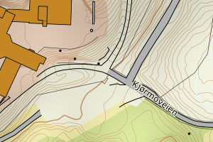 Kartbilde fra WMS-tjeneste av avviket